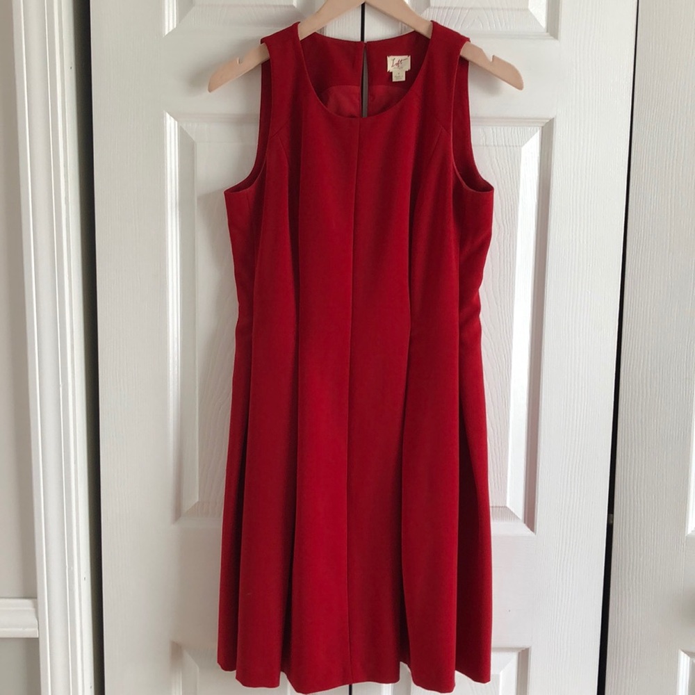 Loft Red A-line Dress
